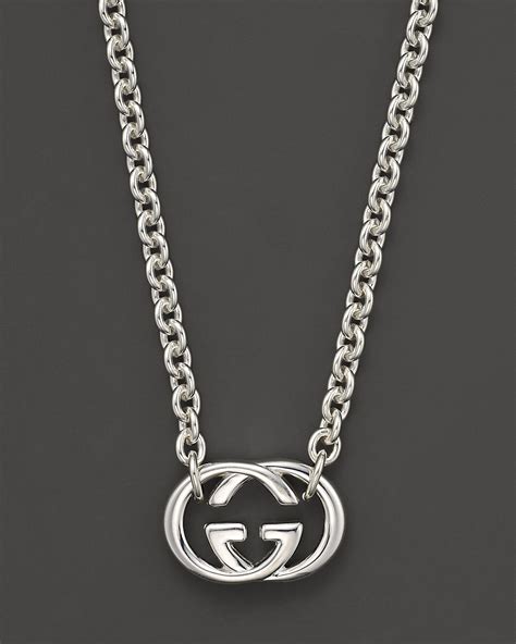 gucci silver necklace mens|gucci silver britt necklace men's.